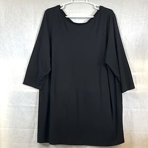 JJILL tunic black soft wearever collection 2X